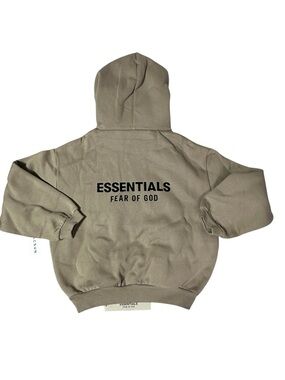 Fear of God ESSENTIALS Kids Fleece Hoodie Desert Sand 6/7 NWT